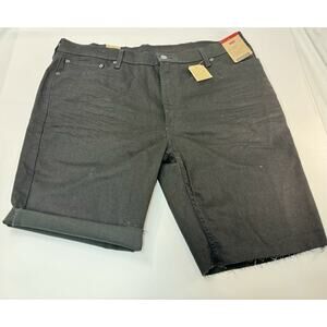 Denim Jean Shorts Levis Red Tab 511 Mens 42 Black 11" Slim Fit Cut-Off Stretch